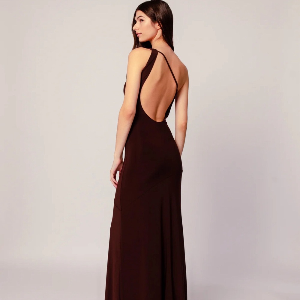 Holland Designs Brown One-Shoulder Dress